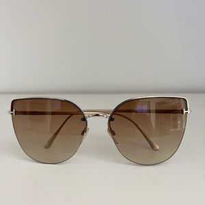 Tom Ford Cat Eye Half Rim Sunglasses